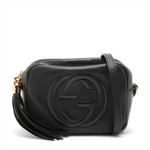 Gucci Soho Leather Shoulder Bag Black